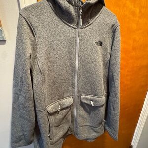 The North Face Gray Full-Zip Hooded Fleece Jacket XXL